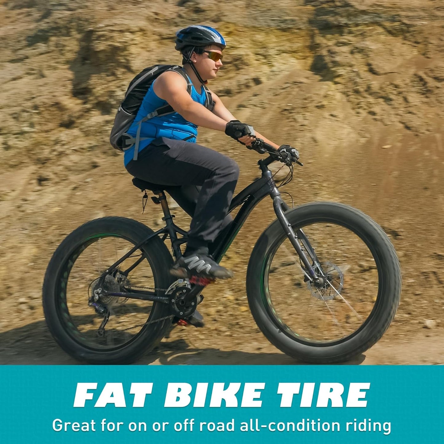 Fat Tire for Ebike Mountain Snow Bike Heavy Duty High-Performance Wear-Resistant Tire 20"/26" X 4",Black/Brown/White,1/2 Tires Tubes 2 Levers