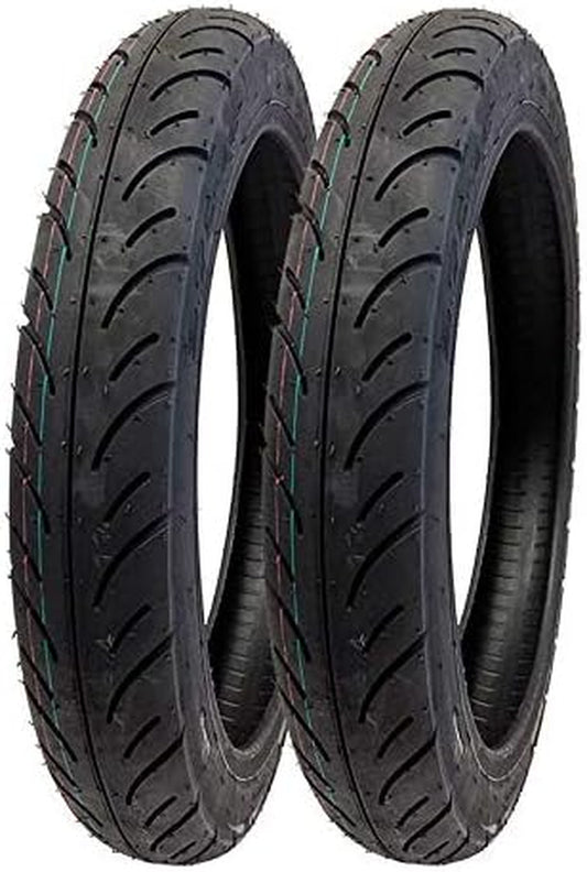 Set of 2 Tires 2.50-16 (P83) Front/Rear Motorcycle Sport Street Performance Tread